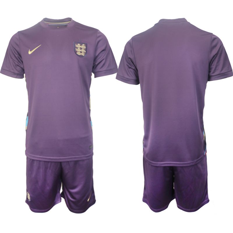 Men 2024-2025 Season England away purple Blank Soccer Jersey->customized soccer jersey->Custom Jersey